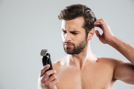 Overgrown hair with uneven sides and lost shape