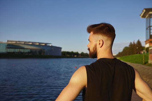 Side fade blends with natural texture for a low-heat, high-style effect