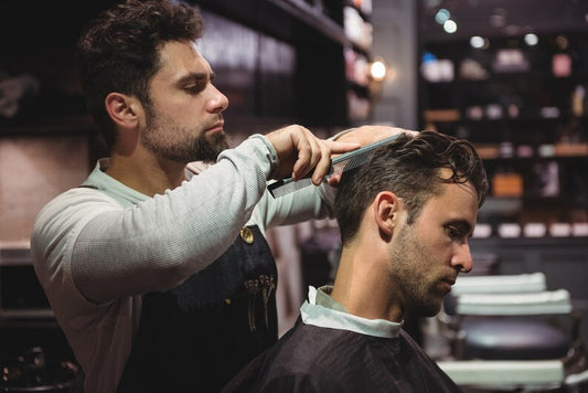 Expert hair care consultation at Allan’s Men’s Hairdressing