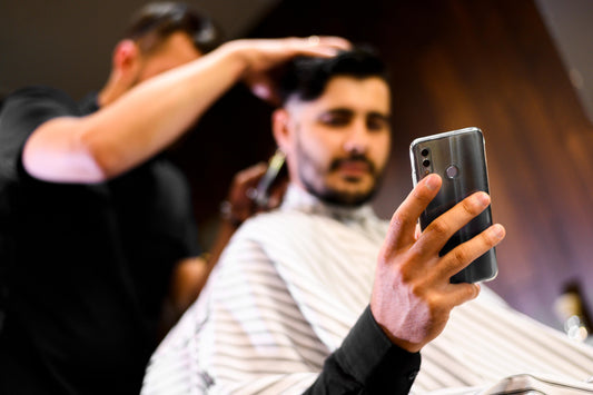 Work-from-home men’s haircut