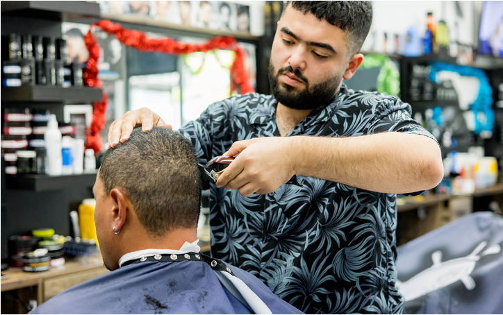 The Buzz Cut with Artistic Flair: Minimalism Meets Creativity