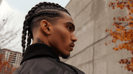 A clean and stylish men’s cornrow hairstyle