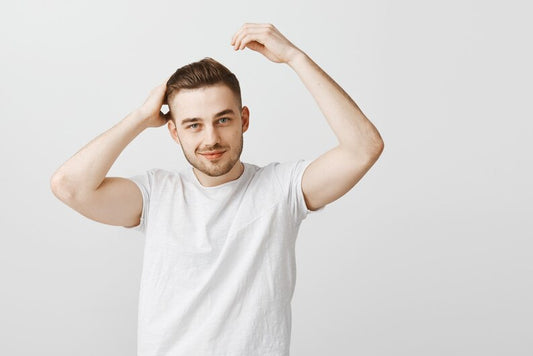 Confident man after haircut