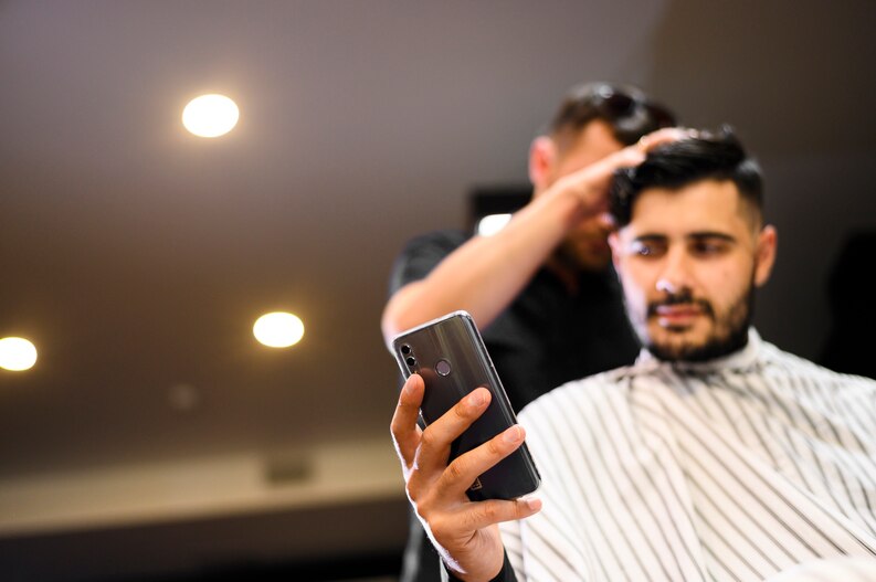 Booking a Haircut Appointment via Smartphone
