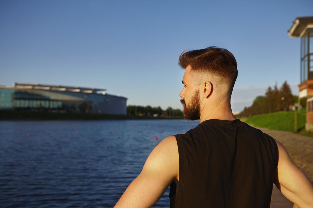 Side fade blends with natural texture for a low-heat, high-style effect