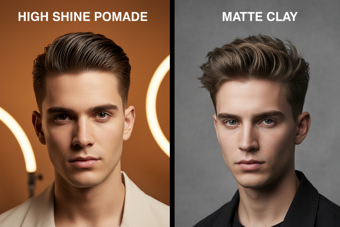Matte Clay vs. High Shine Pomade